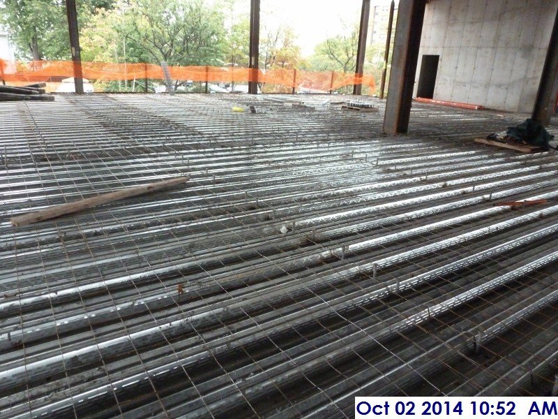 Installed wire mesh and rebar at the 2nd Floor Facing North (800x600)